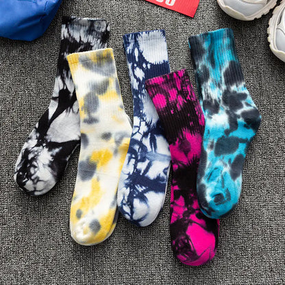 Men's Medium Tie Dye Pure Cotton Thickened Stockings