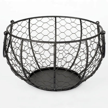 Ceramic Egg Basket with Chicken Design and Fruit Holder