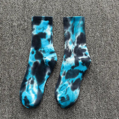 Men's Medium Tie Dye Pure Cotton Thickened Stockings