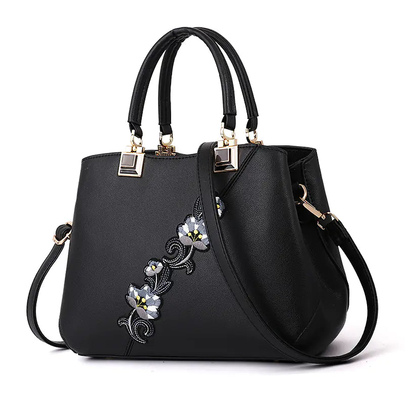 Fashionable Color-Block Women's Handbag and Shoulder Bag