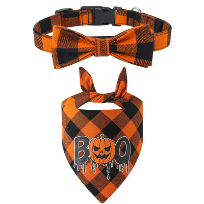 Dog Collar Bib with Slobber Bow for Pets