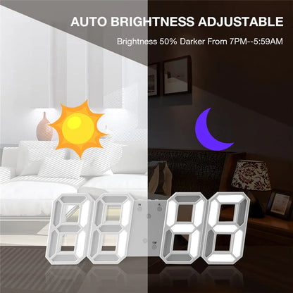 Digital 3D LED Big Wall Clock