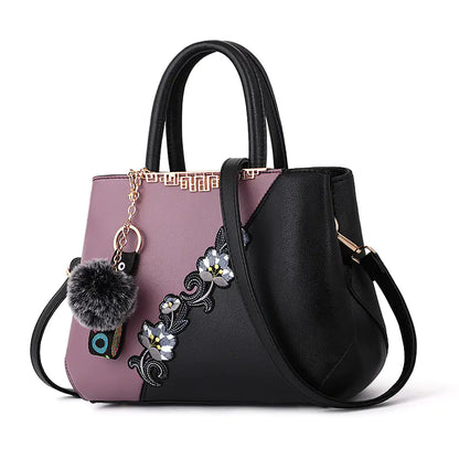 Fashionable Color-Block Women's Handbag and Shoulder Bag