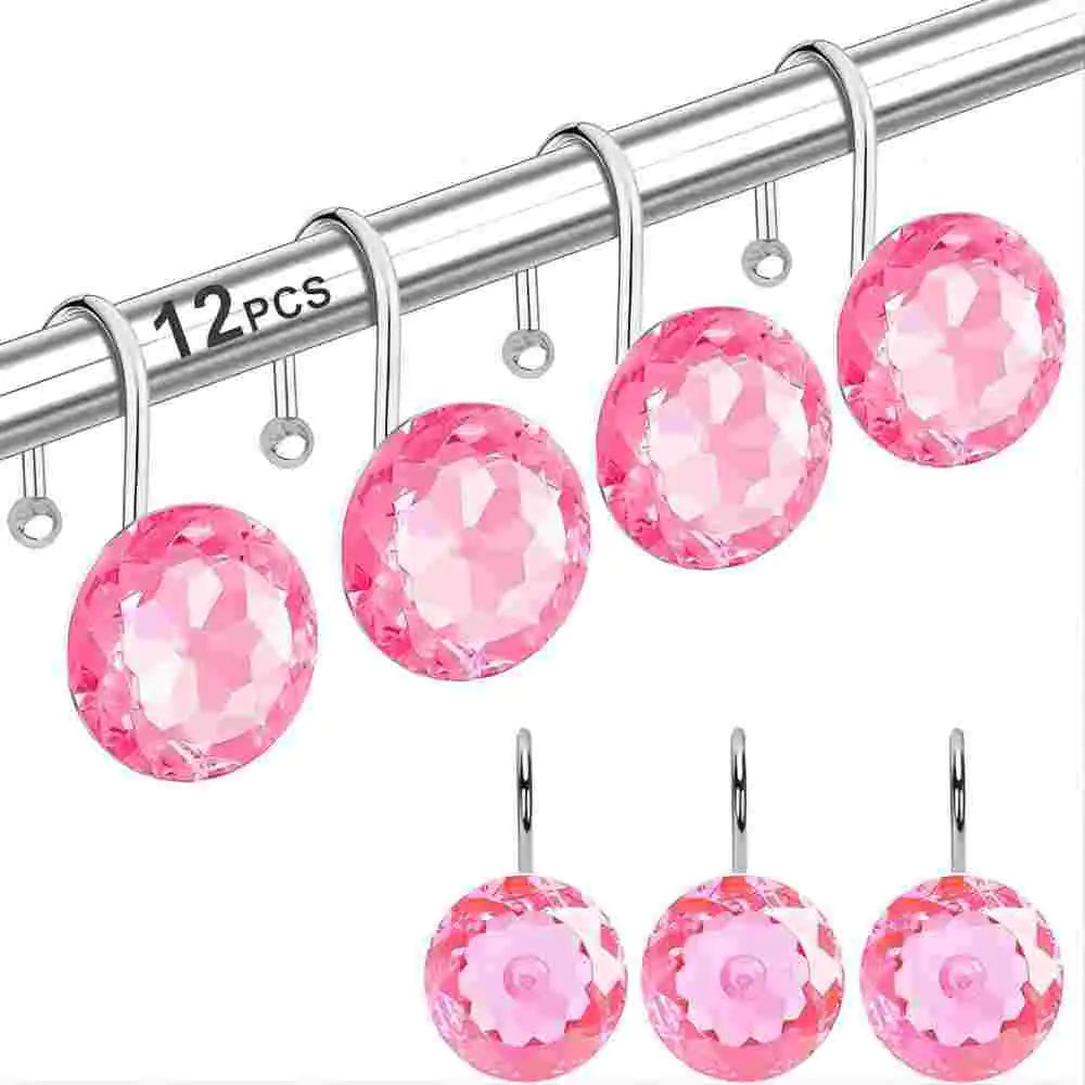 Shower Curtain Hooks with S-Hook Desing