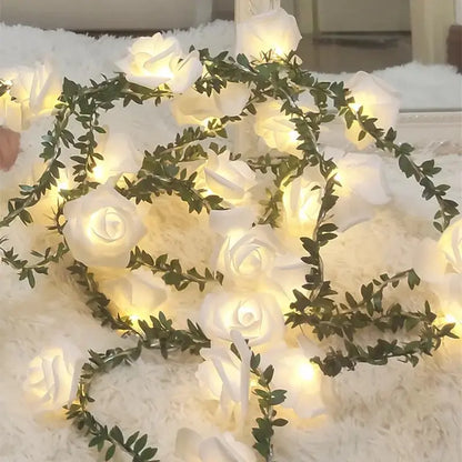New LED Rose Rattan String Lights