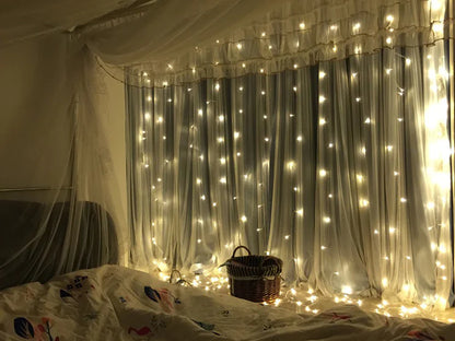 LED Curtain Lights, 3x3m Decorative Lights