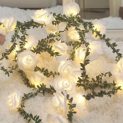 New LED Rose Rattan String Lights