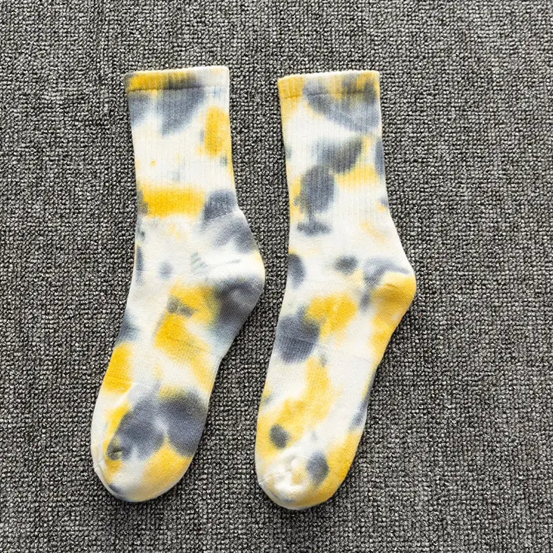Men's Medium Tie Dye Pure Cotton Thickened Stockings