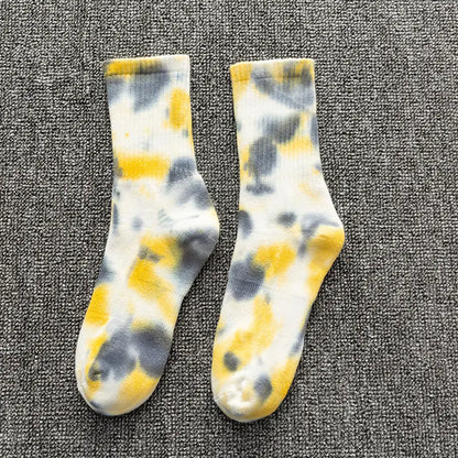 Men's Medium Tie Dye Pure Cotton Thickened Stockings