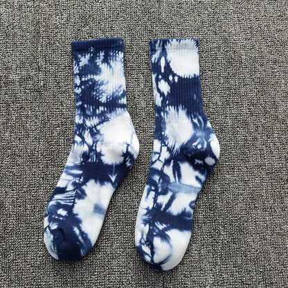 Men's Medium Tie Dye Pure Cotton Thickened Stockings